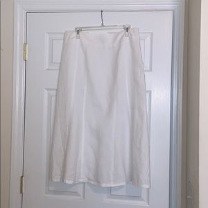 White Linen Skirt